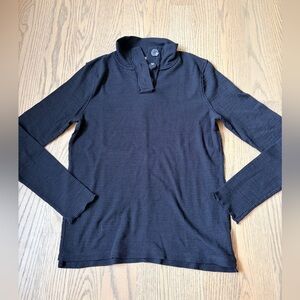 Free People We The Free Waffle Mock Neck Button Top